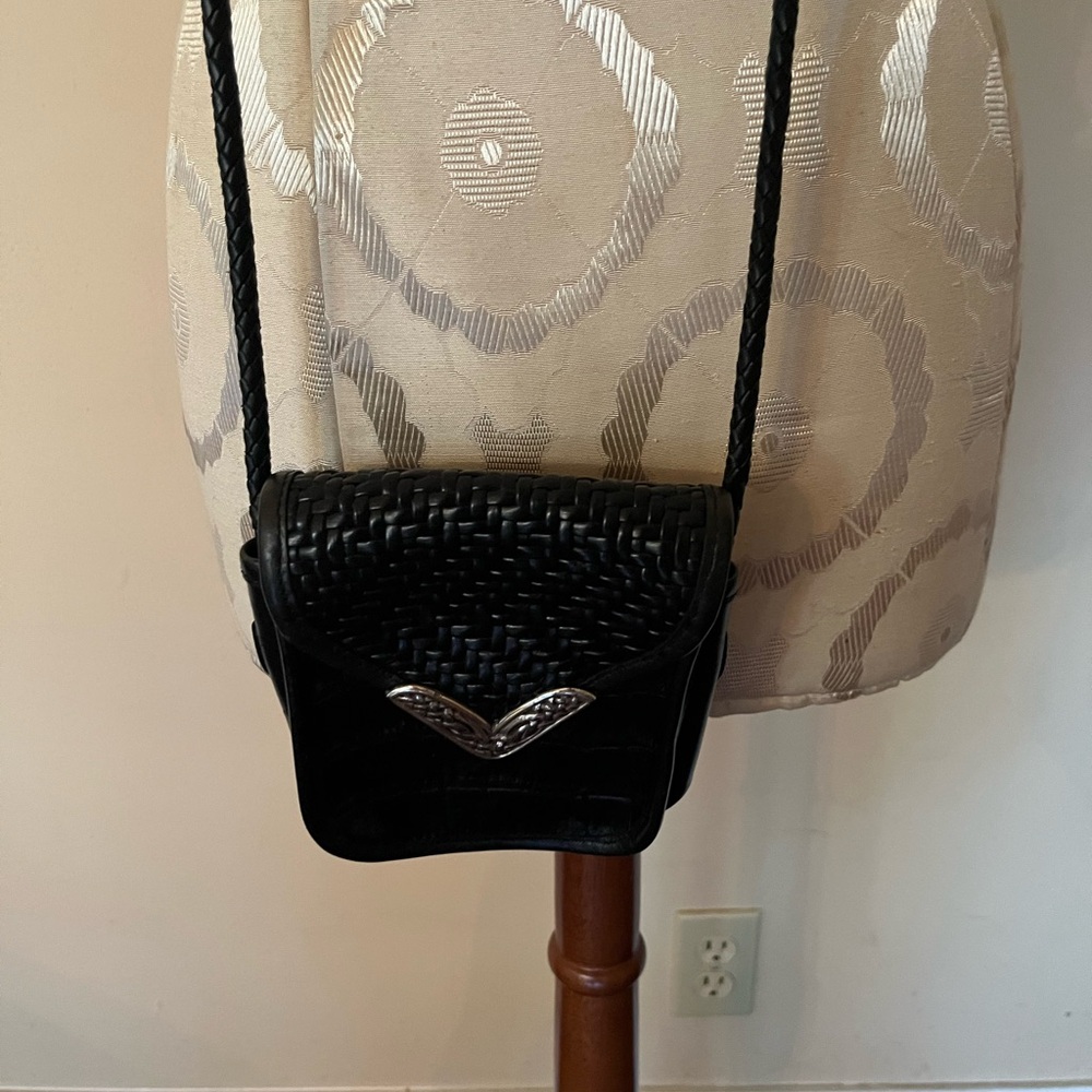 Brighton Black Woven Crossbody Bag